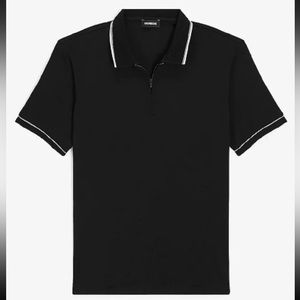 NWT EXPRESS MENS ZIP POLO